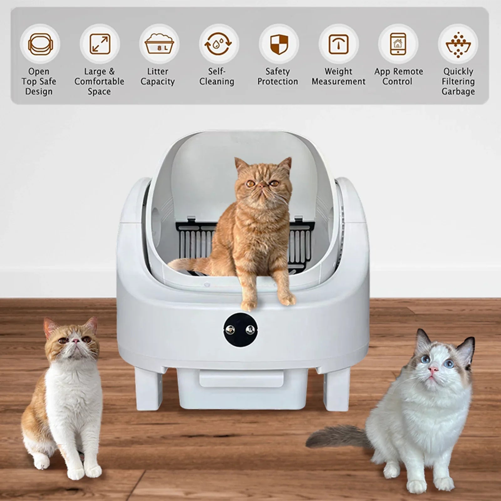 Smart Self-Cleaning Cat Litter Box