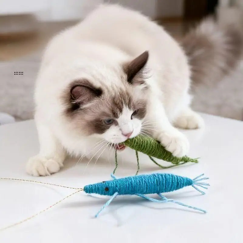 Catnip Wool Prawn Toy
