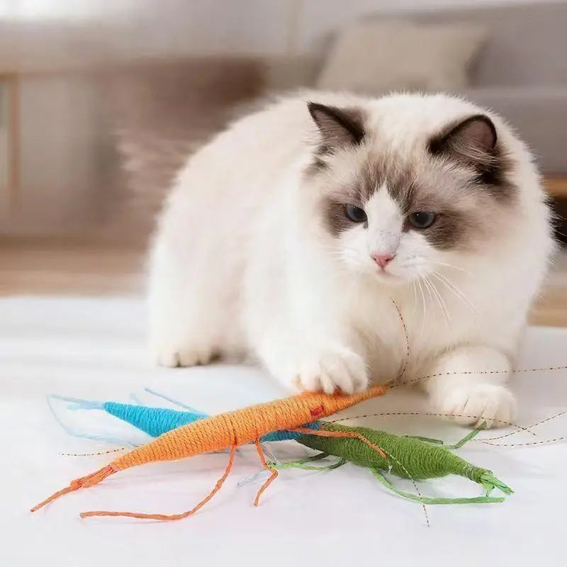 Catnip Wool Prawn Toy