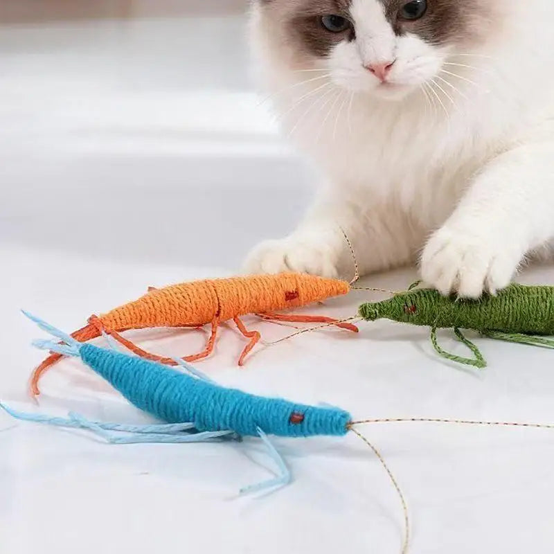 Catnip Wool Prawn Toy
